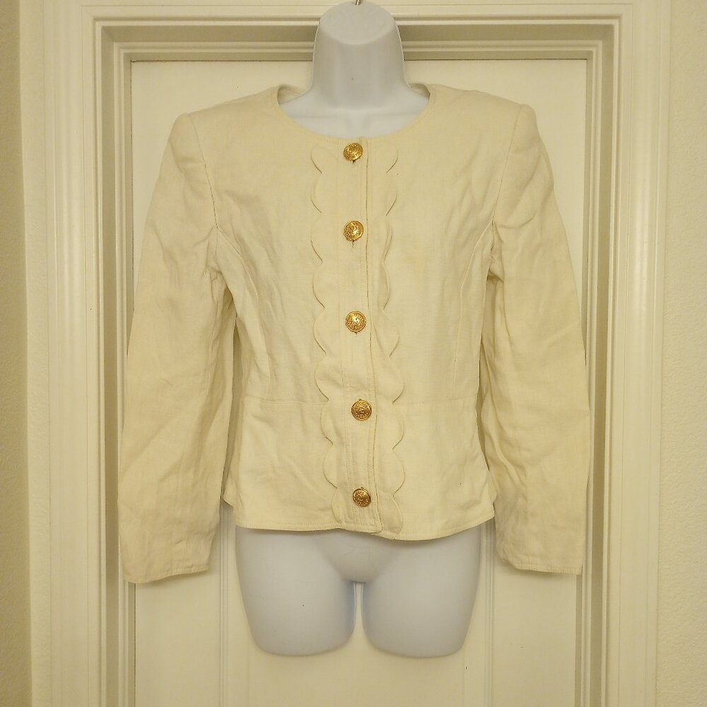 Vintage Valentino by Miss V Scalloped Blazer Jacket